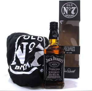 Jack Daniel's Old No.7 Large T Shirt Gift Pack Tennessee Whiskey, 50cl / 40%