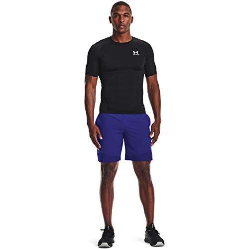 Under Armour Men's UA HG Armour Comp SS, short-sleeved sports t-shirt for men, (Black, Size L)