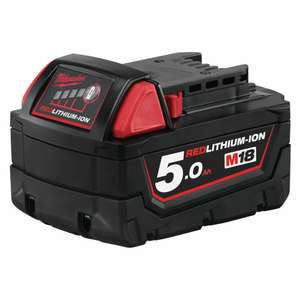 Milwaukee battery 5.0Ah M18B5 - £47.99 + £5 Delivery @ ITS