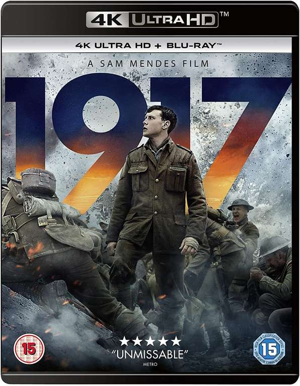 1917 (4K Ultra HD + Blu-ray) - £9.99 @ Amazon
