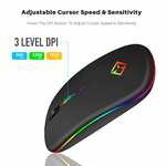 Combrite Wireless Optical Mouse Rechargeable, 2.4Ghz USB, Rainbow LED Light Sold by DigiDirect FBA