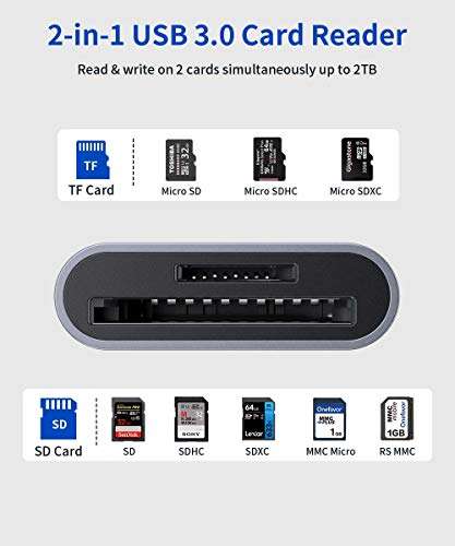 SD Card Reader Dual Slots USB 3.0 - w/code Sold by JS Digital UK