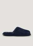 Men’s Navy or Grey Faux Fur Mule Slippers £3.85 + free click & collect @ Matalan