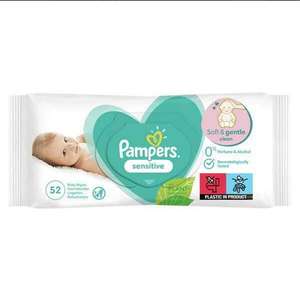Pampers Sensitive Baby Wipes 52 Pack + Free Click & Collect
