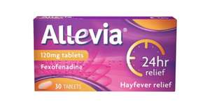 Allevia 120Mg Hayfever Relief 30 Pack clubcard price £7.80 @ Tesco