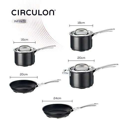 Circulon Infinite Pan Set of 5,Induction Hob ready £139.99 Amazon