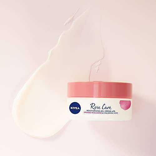 NIVEA Soft Rose 24h Day Cream (50 ml), Face Care with Rose Water and Hyaluron, Light Gel Face Cream -- £2.50/£2.25 Subscribe & Save @ Amazon
