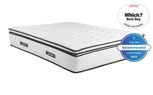 SleepSoul Space 2000 Pocket Memory Pillow Top Mattress- European Double 140x200cm