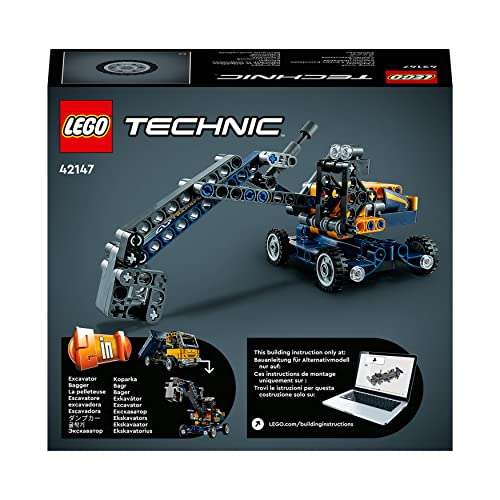 LEGO 42147 Technic Dump Truck Toy 2in1 Set, Construction Vehicle Model to Excavator Digger - £7 @ Amazon