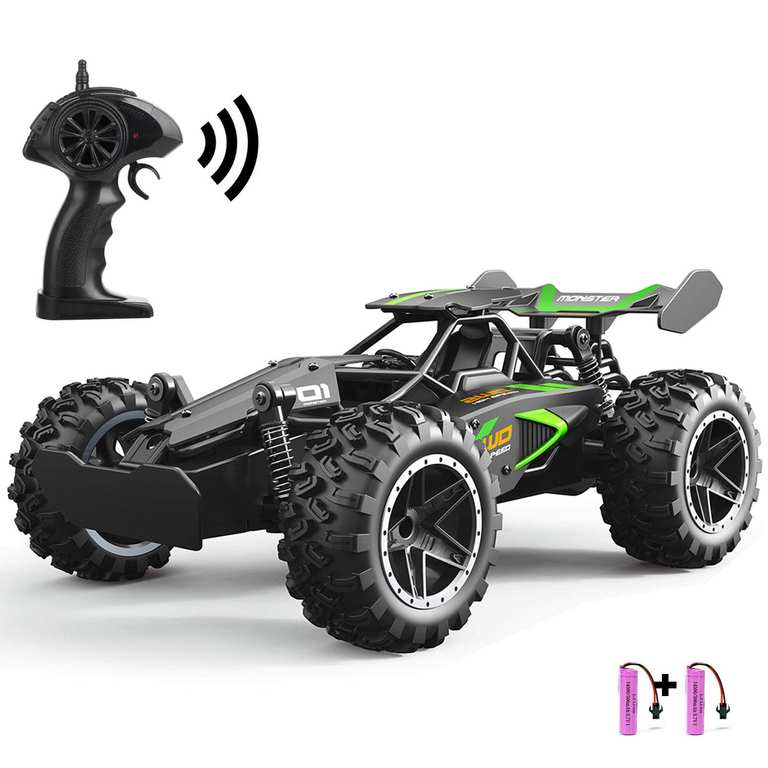 Remote Control Cars – 2.4GHz High-Speed RC Car for Kids, 15KM/H+ 2WD Off-Road Car with 2 Rechargeable Batteries - Sold by FunCrafters / FBA