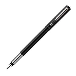 Parker Vector Fountain Pen | Black with Chrome Trim | Medium Nib | Blue Ink | Hangtab £6.98 @ Amazon