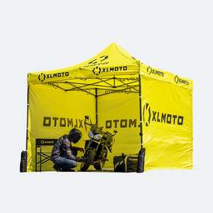 XLMOTO Gazebo / Easy-Up Race Tent with Walls Yellow - £94.98 delivered @ XL Moto