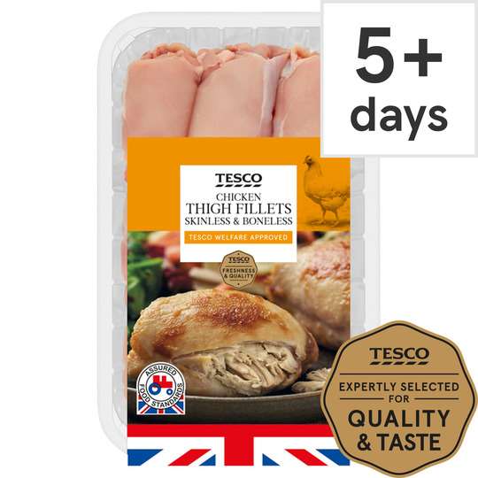 Tesco British Chicken Thigh Fillets 1Kg - Clubcard Price