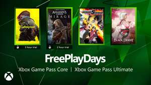 Free Play Days - Assassin's Creed Mirage, Cyberpunk 2077 (all players) / Naruto to Boruto: Shinobi Striker, Black Desert (Core/GPU members)