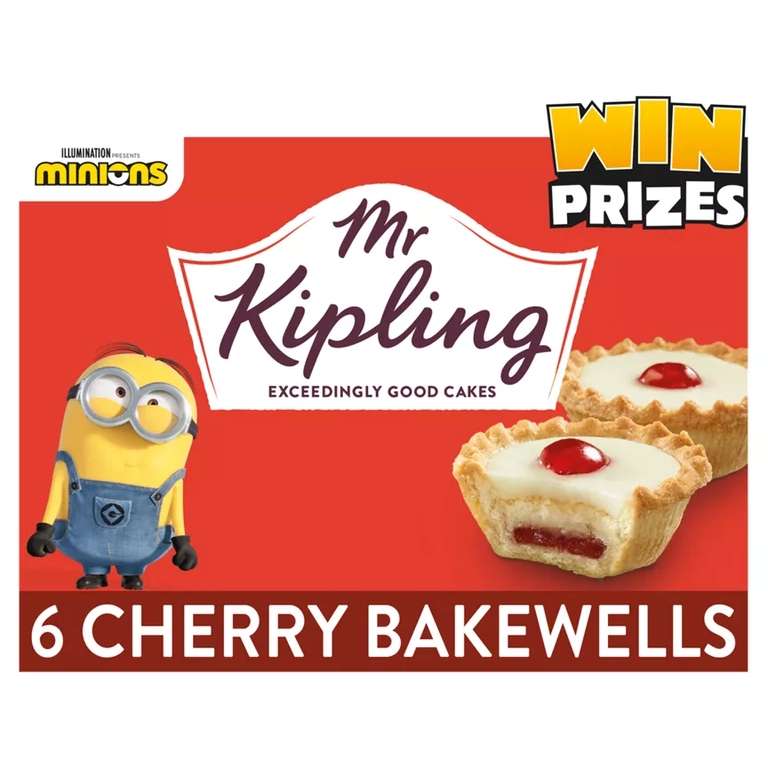 Mr Kipling Cherry Bakewell Tarts 6pk