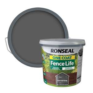 Ronseal One Coat Fence Life Paint - Charcoal Grey (Southampton)