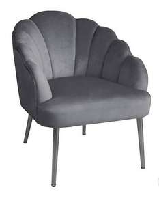 Sophia Scallop Occasional Chair - Grey. £60 with free click and collect from Homebase
