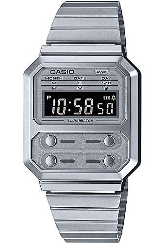 Casio Collection Vintage Men's Digital Watch, Model A100WE-7BEF.