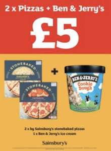 2 Stonebaked Pizzas + Ben & Jerry’s £5 @ Sainsbury’s Local Newbury