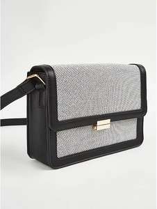 Woven Flap Over Front Box Shoulder Strap Bag - £3 +Free Click & Collect @ George / Asda