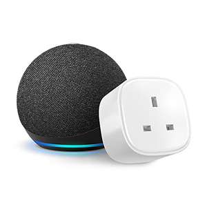 Amazon Echo Dot (4th Gen) Smart Speaker with Alexa Charcoal / Glacier White + Meross Smart Plug - £28.99 @ Amazon