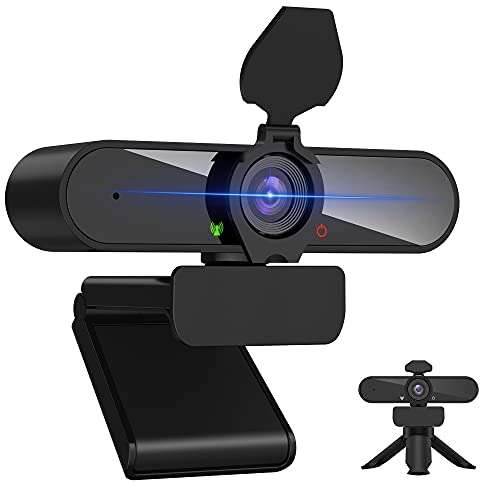 KIWI design 2K QHD Webcam with Mic and Privacy Cover - £12 after voucher @Amazon/sold by KIWI design