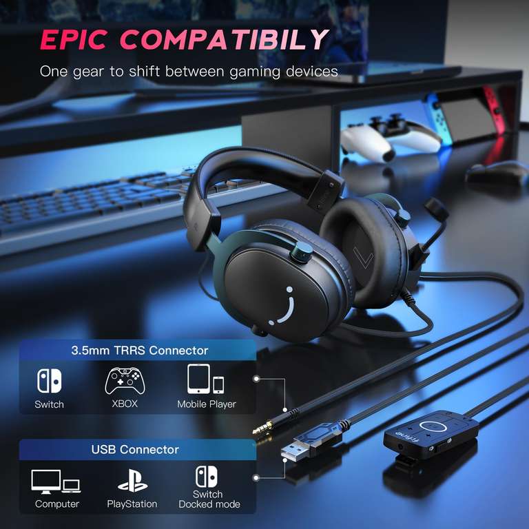 FIFINE H9 USB Gaming Headset 39.09 at FIFINE-MIC / FBA - 7.1 Surround ...