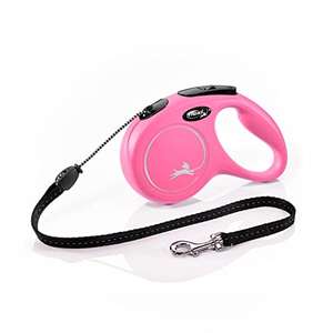 Flexi New Classic Cord Medium 5m Pink Retractable Dog Leash/Lead for dogs up to 20kgs/44lbs