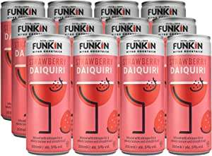 Funkin Strawberry Daiquiri Pre-Mixed Cocktail Cans 200 ml (Case of 12) | Premium Ready to Drink Cocktails £11.76 Lightning Deal @ Amazon