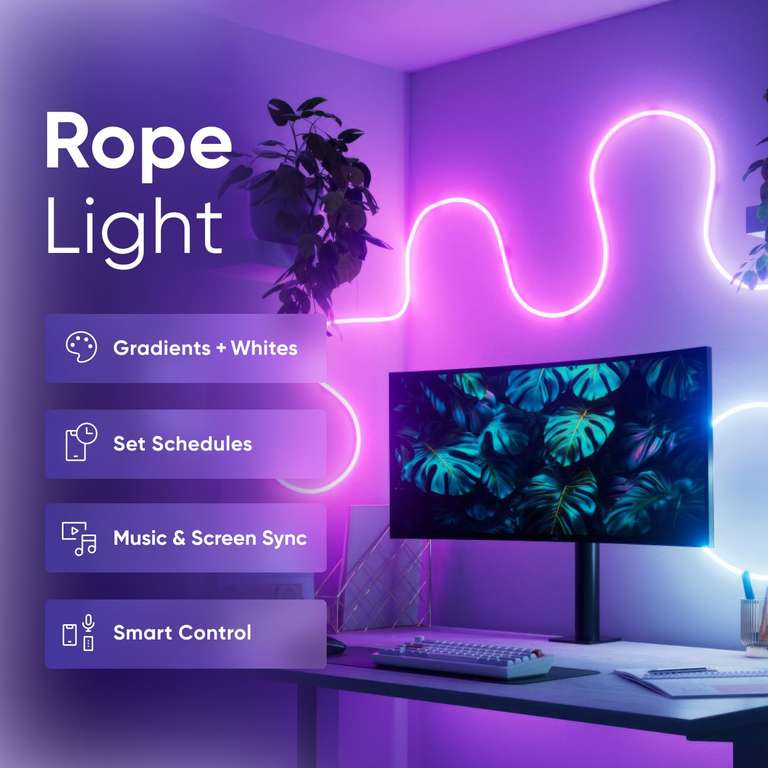 Nanoleaf Neon Rope Light 5M, Smart WiFi Bendable LED Strip Light - Sold ...