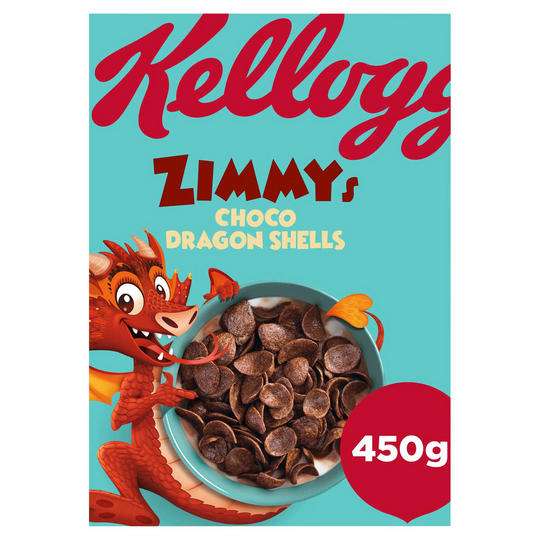 Kellogg's Zimmy's Choco Dragon Shells Cereal 450g - £1.50 @ Iceland