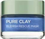 L'Oreal Paris Pure Clay Black Charcoal Detox OR Blemish Rescue Blue Algae Face Mask 50ml: £3.97/(£3.77 S&S ) +5% Voucher On 1st S&S @ Amazon