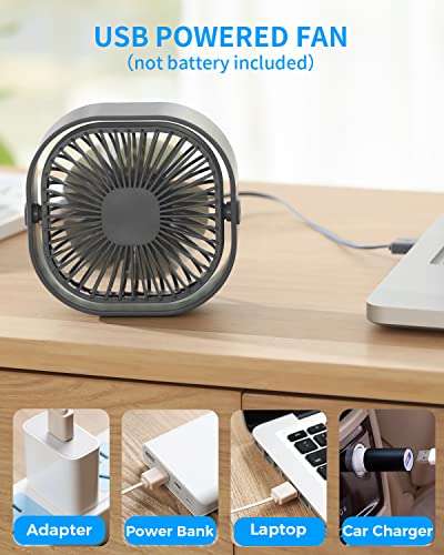 Desk Fan USB Mini Table Fan £7.99 Prime Price @ Benpen UK / Amazon