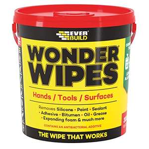 Everbuild Wonder Wipes Multi-Use Cleaning Wipes, 300 Wipes - £10.98 @ Amazon