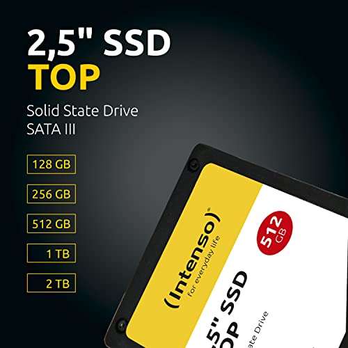 2TB - Intenso 2.5 Inch internal SSD SATA III Top - Up to 550/500MB/s R/W - £74.18 Sold by Amazon EU @ Amazon