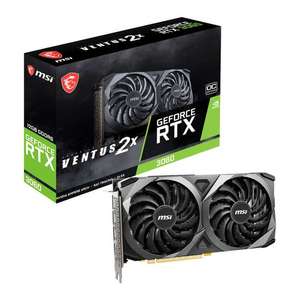MSI Nvidia GeForce RTX 3060 VENTUS 2X Over Clocked Edition 12GB GDDR6 PCI-Express Graphics Card £279.98 @ AWD-IT