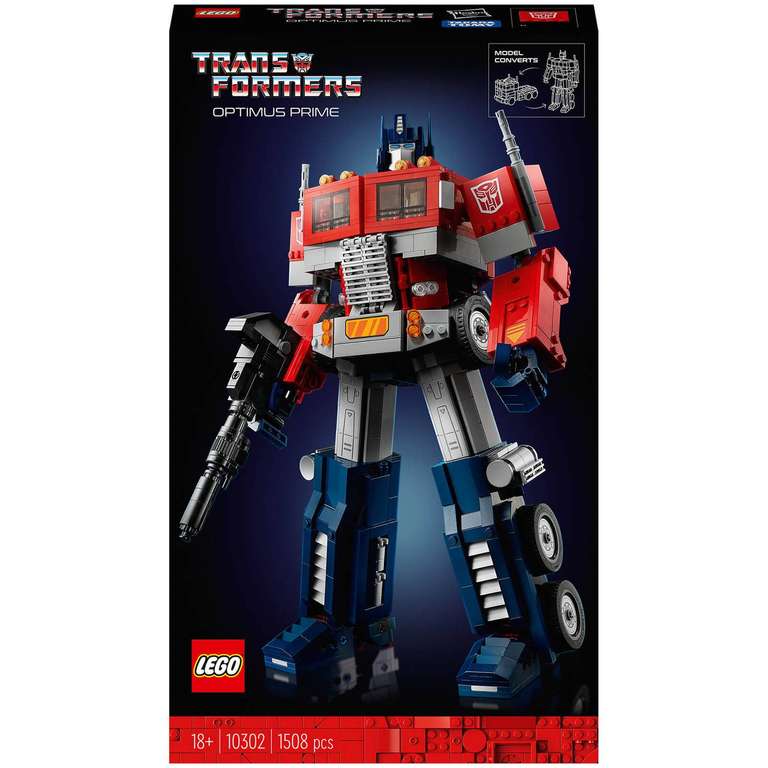 Lego Icons Optimus Prime, Transformers Robot Model Set (10302) - £108.99 delivered with studentbeans code @ Zavvi