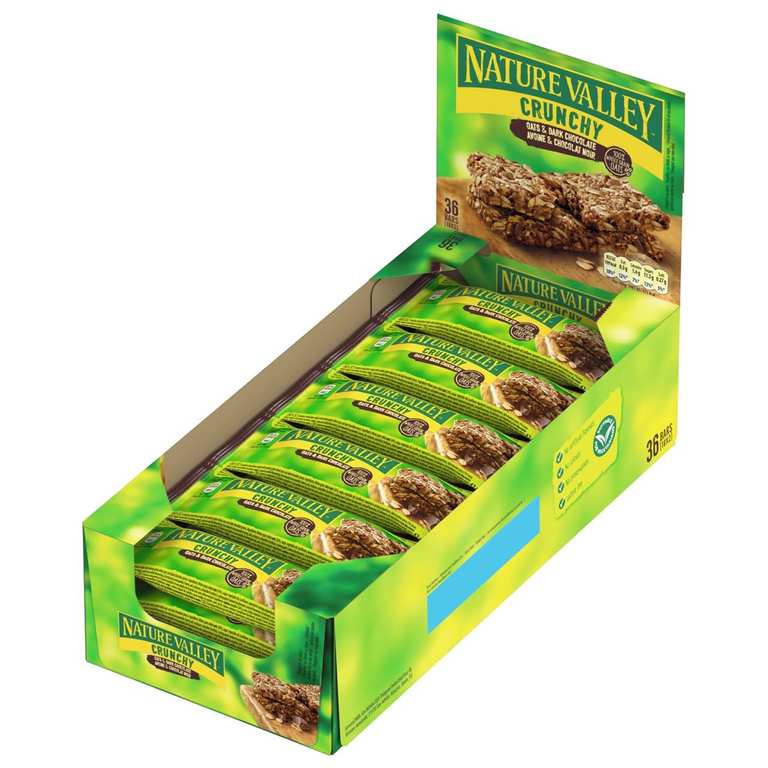 Nature Valley Crunchy Oats and Chocolate Cereal Bars, 36 x 42g ( £4.56 - £5.10 S&S)