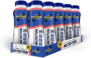 For Goodness Shakes Protein Nutrition, Strawberry, 10 x 315ml - £1.75 @ Amaxon