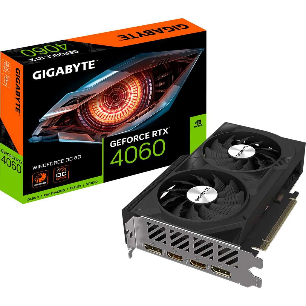 Gigabyte GeForce RTX 4060 WINDFORCE OC Graphics Card at Amazon for 