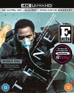 Tenet (HMV Exclusive) 4K UHD & Blu-ray - First Edition - £10.99 with code (Free Collection) @ HMV