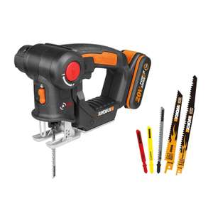 WORX WX550.2 18V AXIS Multi-Purpose Cordless Battery JigSaw Recip Saw x5 Blades - Sold by WORX DIY and Garden Power Tool Shop (UK Mainland)