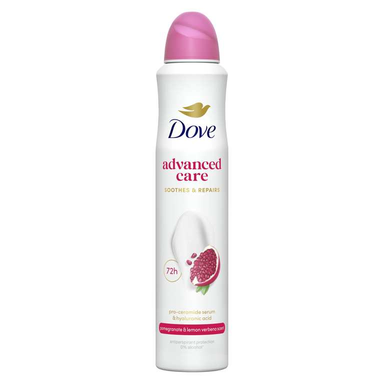 Dove Advanced Care 200 ml Go Fresh Pomegranate & Lemon Verbena Scent Anti-Perspirant Aerosol Women's Deodorant £1.69 / £1.89 S&S