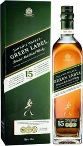 Johnnie Walker Green Label 15 Year Old Blended Scotch Whisky 43% ABV 70cl with gift box ( £34.20 / £30.60 with Subscription )
