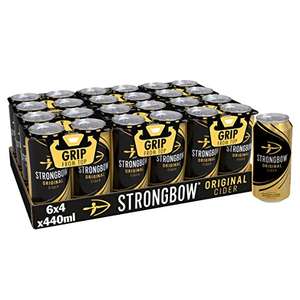 Strongbow Original Cider 24 x 440ML Cans £13.33 (£1.32 saving at checkout) Usually dispatched within 1 to 2 months @ Amazon