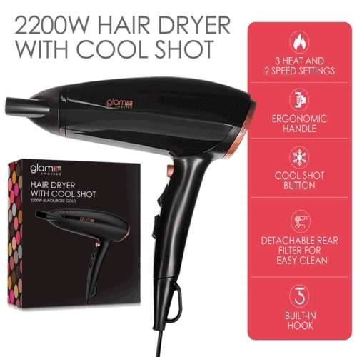 Glamsmacked 2200W Hair Dryer £16.95 @ Sashtime via Ebay