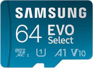 Samsung EVO Select 64GB microSDXC UHS-I U1 130MB/s - £7.49 @ Amazon