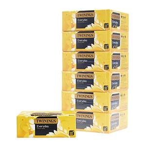 Twinings Everyday Tea Bags, 6 boxes of 100 String and Tag Tea bags (600 Total) - £28.13 @ Amazon