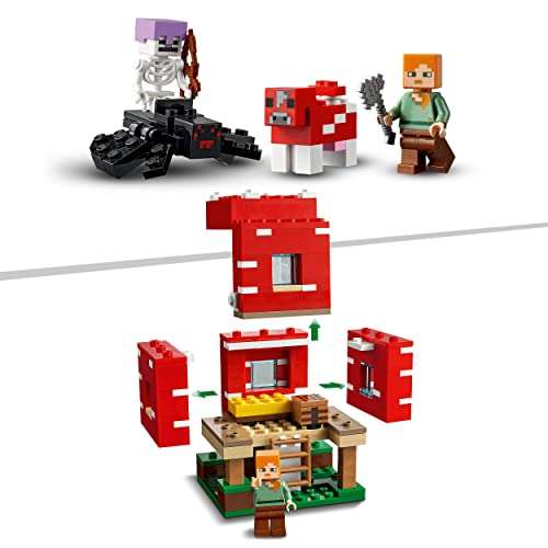 LEGO 21179 Minecraft The Mushroom House Set, Building Toy - £12.82 @ Amazon
