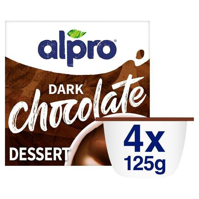 Alpro Dark Chocolate Dessert 4x125g 75p (Shepherds Bush)